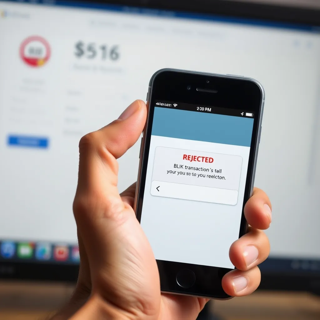 Transakcja Blik odrzucona, a pieniądze zniknęły z konta - co teraz?