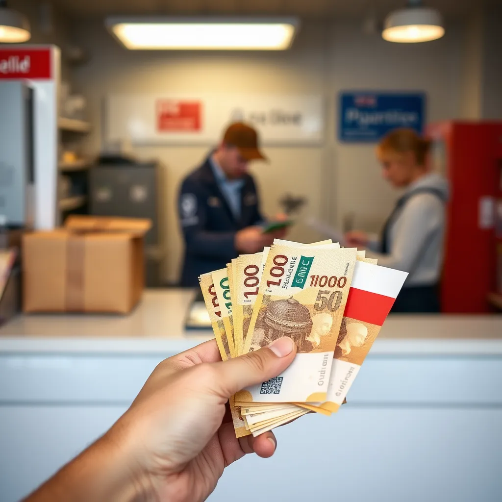 Jakie są koszty przelewu na poczcie dla 1000 zł?